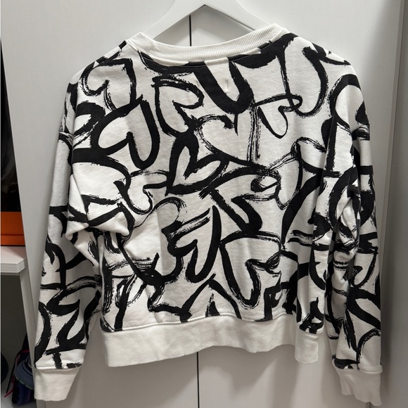 Anthropologie Black and White Abstract Sweatshirt - Picture 4 of 5